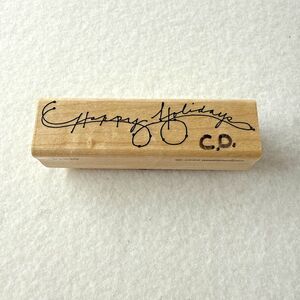 PrintWorks E1210 Happy Holidays Rubber Stamp Annette Allen Watkins Vintage 1993